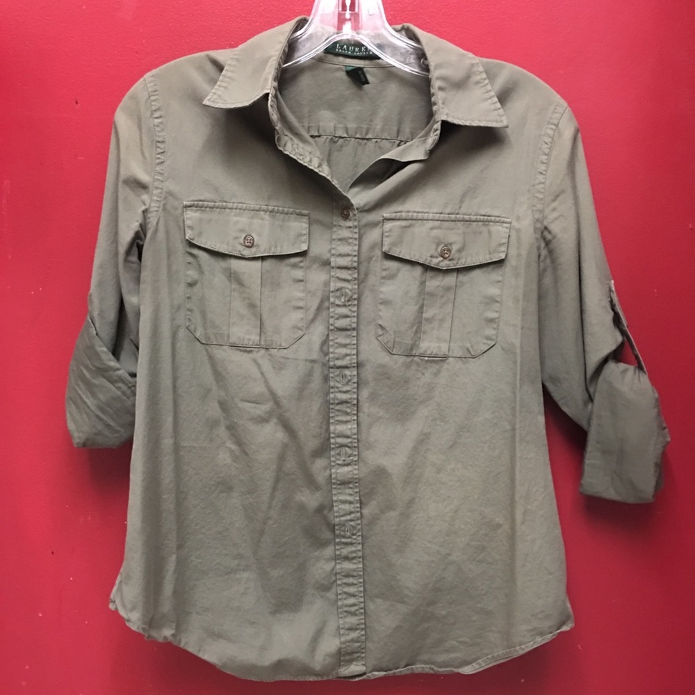 Ralph Lauren women’s Khaki Button-down  (S/P)